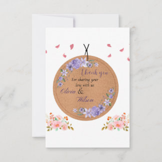 Une carte de remerciements bien conçue.