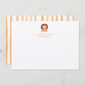 Une Carte de remerciements rugissante (Devant / Derrière)