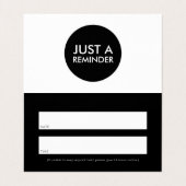 une carte de rendez-vous pliée pour rappel (Intérieur déplié)