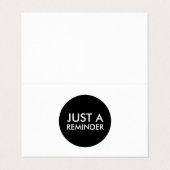 une carte de rendez-vous pliée pour rappel (Extérieur déplié)