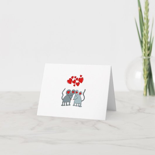 Une carte de Saint-Valentin d'affaire de souris (Devant)