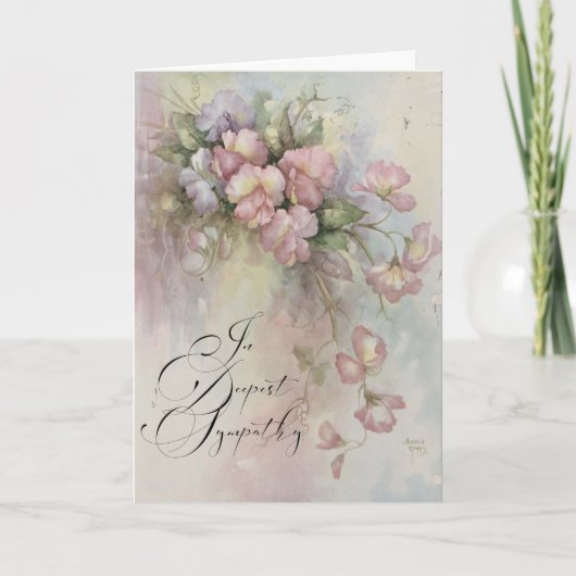 Une carte de sympathie florale (Devant)