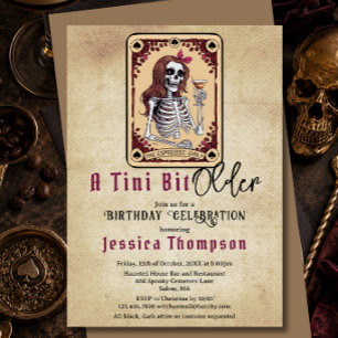 Une carte de tarot d'anniversaire Halloween Un peu