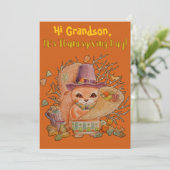 Une carte de Thanksgiving personnalisée pour petit (Debout devant)