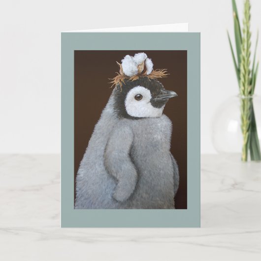 Une carte de vacances de pingouin du sud fin (Devant)