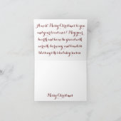 Une carte de vacances pliée de Noël victorienne (Intérieur)