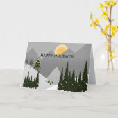 UNE CARTE DE VACANCES SIMPLE (Fleur jaune)