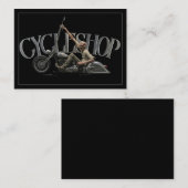 Une carte de visite de moto (Devant / Derrière)