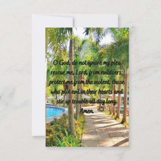 Une carte de voeux à plat pour l'aide et la protec (Devant)