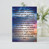 Une carte de voeux à plat sur le chemin de la droi (Debout devant)