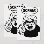 Une carte de voeux américaine moche - SCRAM! (Devant / Derrière)