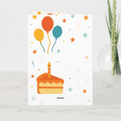 Une carte de voeux d'anniversaire (Dos)