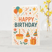 Une carte de voeux d'anniversaire (Fleur jaune)