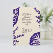 Une carte de voeux de deuil et d'encouragement (Debout devant)