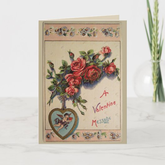 Une carte de voeux de message de Valentine (Devant)