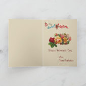 Une carte de voeux de message de Valentine (Intérieur)