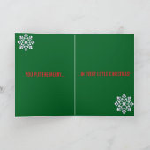 Une carte de vœux de Noël spéciale pour petits-fil (Intérieur)