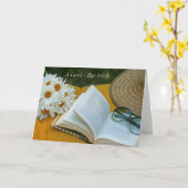 Une carte de voeux de revoir pliée (Fleur jaune)