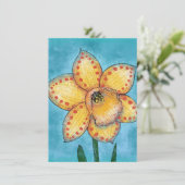 Une Carte De Voeux Dotty Daffodique (Debout devant)