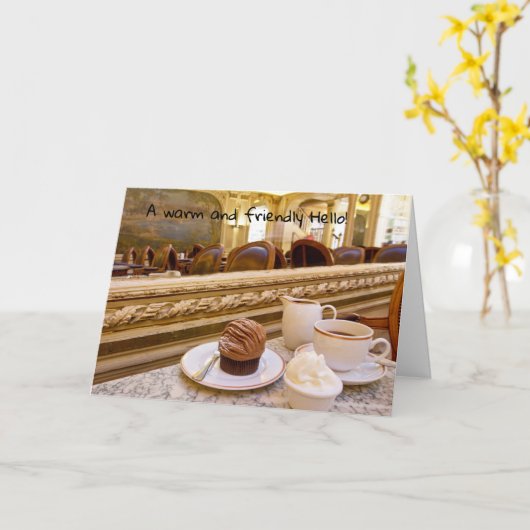 Une carte de voeux Hello (Fleur jaune)