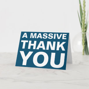 Une carte de voeux Merci massive