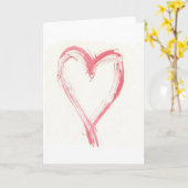 Une carte de vœux ou carte de note à cœur éraflé (Fleur jaune)