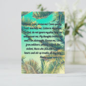 Une carte de voeux plate pour la paix et la force (Debout devant)