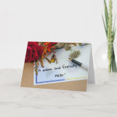 Une Carte de voeux pliée Hello (Devant)