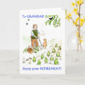 Une carte de voeux pour la retraite pour un grand- (Fleur jaune)