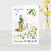 Une carte de voeux pour la retraite pour un patron (Fleur jaune)