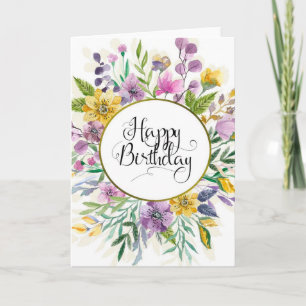 Une carte de vœux pour les anniversaires