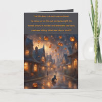 Une carte de vœux pour l'histoire d'Halloween