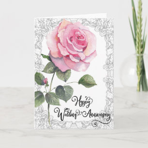 Une carte de vœux pour un anniversaire de mariage