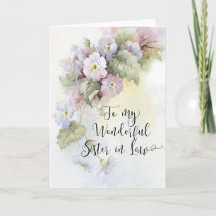 Une carte de vœux pour une belle-sœur