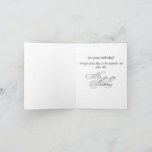 Une carte de voeux rose d'anniversaire parfait (Intérieur)