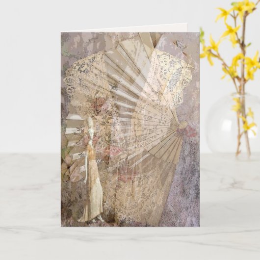 Une carte de voeux victorienne (Fleur jaune)