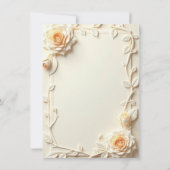 Une carte décorée de fleurs en relief ou imprimées (Dos)