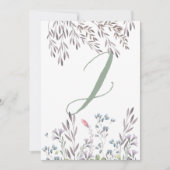 Une carte double face de table de mariage aux fleu (Devant)