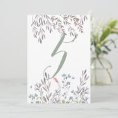 Une carte double face de table de mariage de fleur (Debout devant)