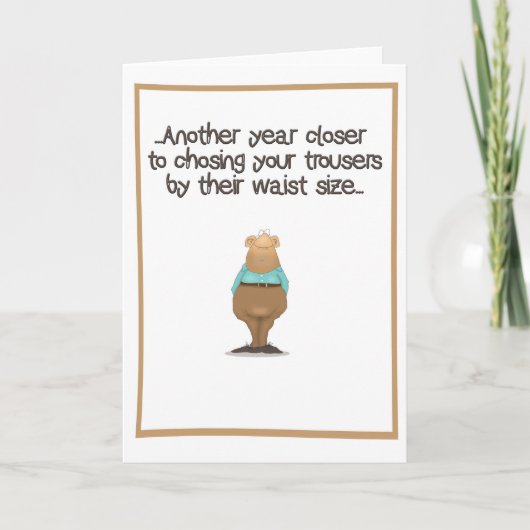 une carte drôle au sujet de vieillir (Devant)