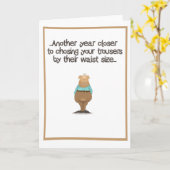 une carte drôle au sujet de vieillir (Fleur jaune)