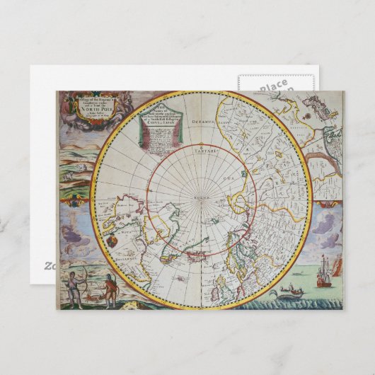 Une carte du Pôle Nord (Devant / Derrière)