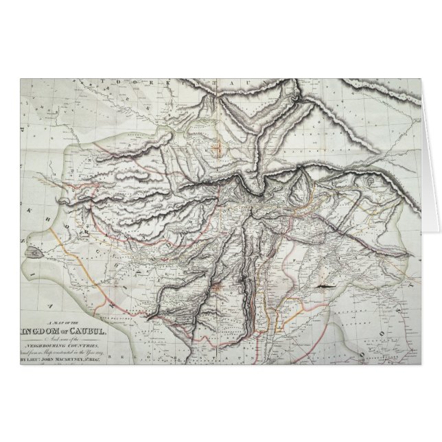 Une carte du royaume de Kaboul (Devant horizontal)