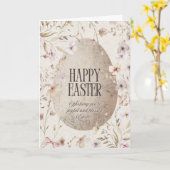 Une carte Ester de couleur neutre avec Pâques (Fleur jaune)