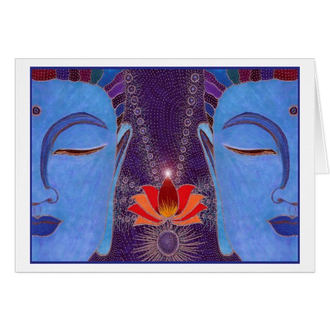 Une carte heureuse de méditation (Devant horizontal)