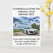 Une carte honnête de passage d'examen de conduite (Fleur jaune)