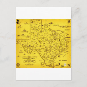 Une carte littéraire du Texas par Dallas Pub Lib (