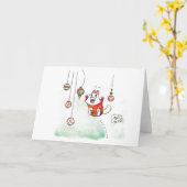 Une carte 'Lupin en train de sauter' (Fleur jaune)