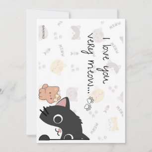 Une carte mignonne de Je t'aime très Meow et Kitty