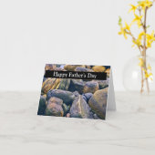 une carte motif de petites roches arrondies (Fleur jaune)